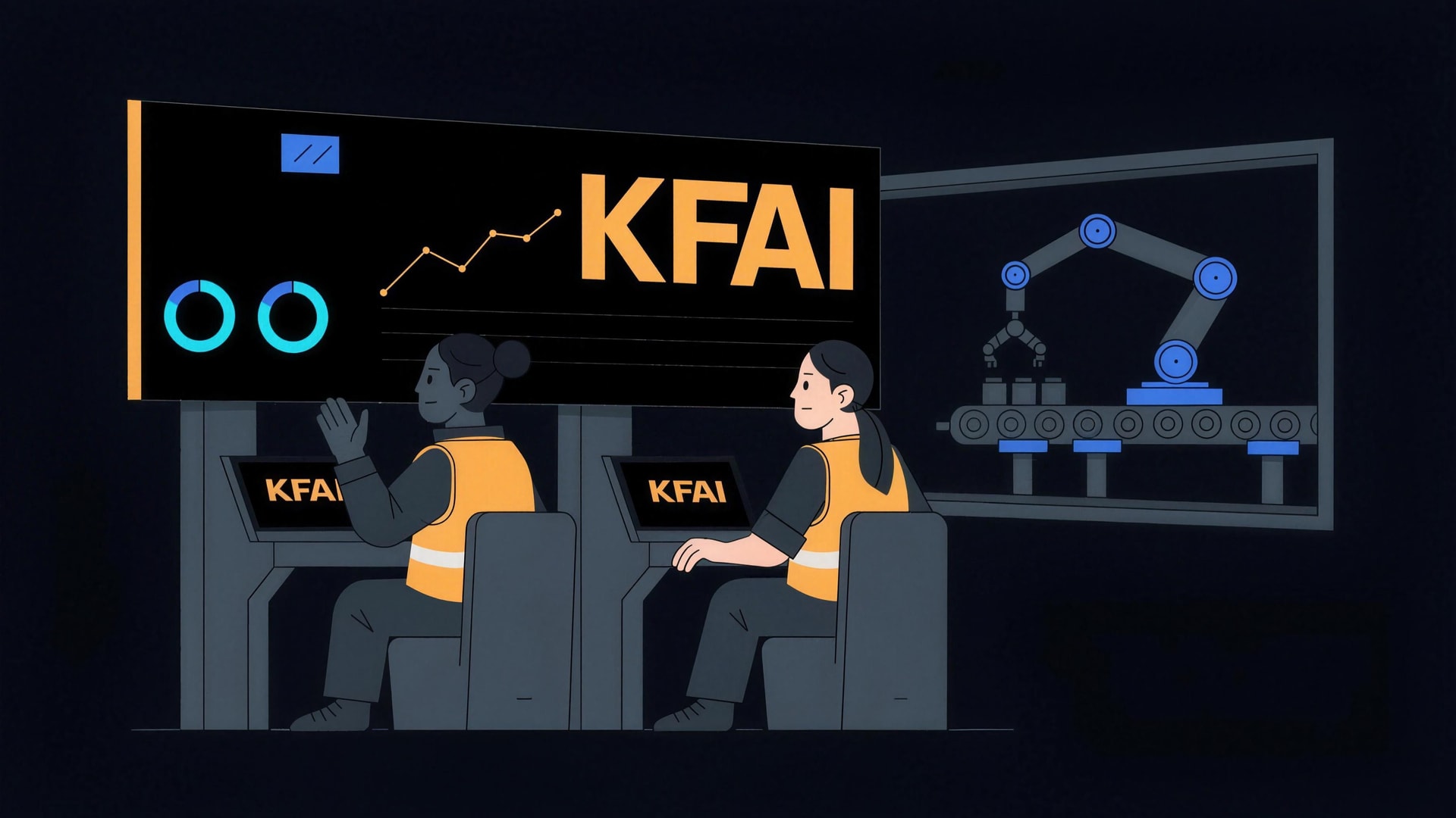 Operators monitoring plant systems from a control-room console.
